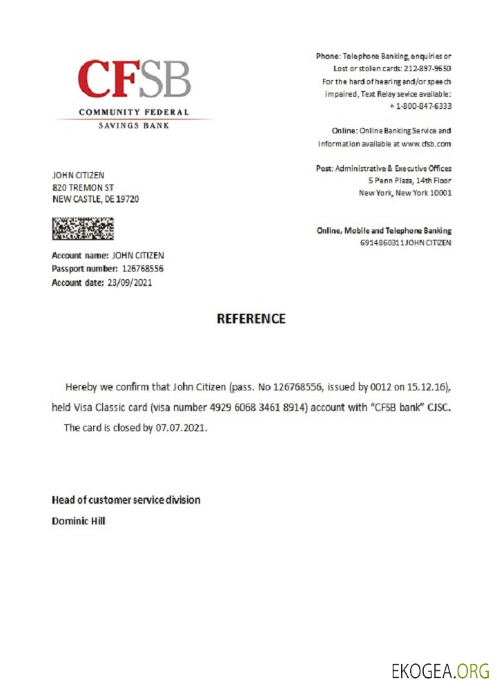 Référence USA , CFSB , closure